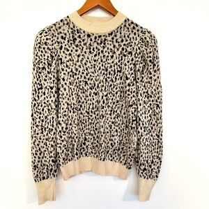 Who What Wear Shadow Leopard Print Sweater Size Medium